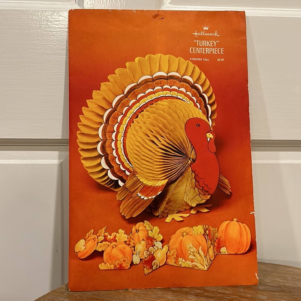 Vintage Hallmark Turkey Centerpiece.  9”